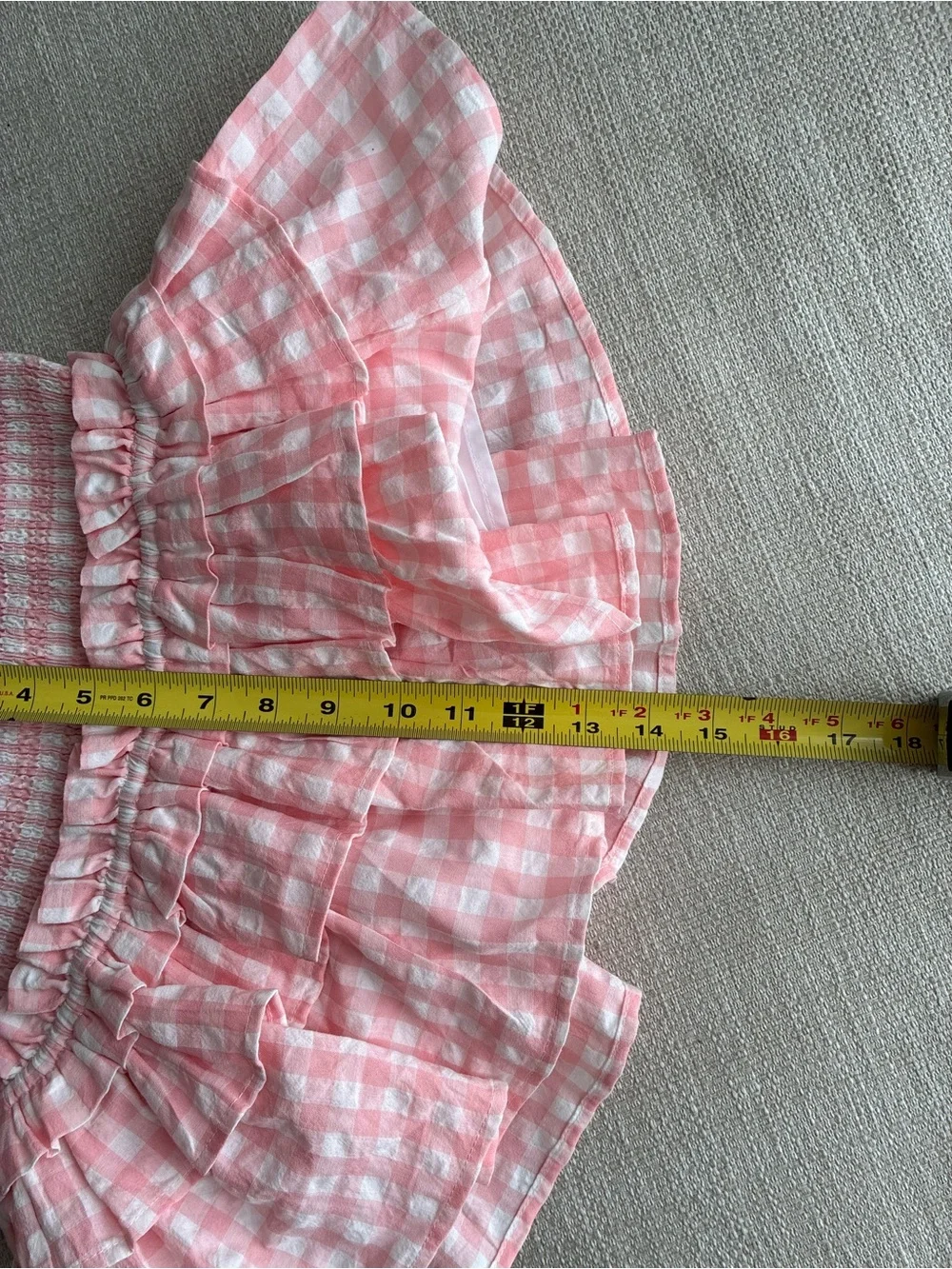 Cake For Dinner Skirt Size XXS Pink White Smocked Ruffle Skirt Mini